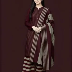 Maroon Sussi Printed Suit