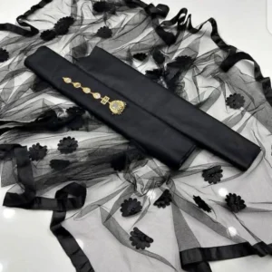 Black Katan Silk 3-Piece Suit